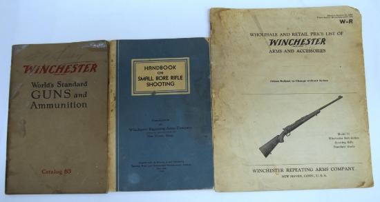 Mixed Lot Old Winchester Literature 1927 Catalog No. 83 Winchester World Standard Guns and