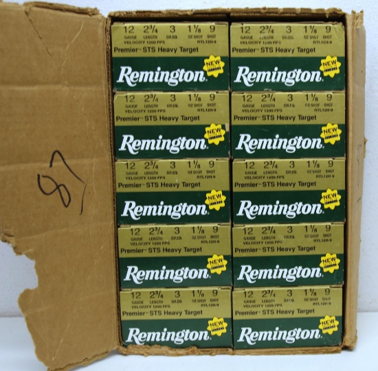 Full Case 10 Boxes Remington 12 Ga. 2 3/4" 9 Shot Premier STS Heavy Target Load Shotshells