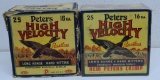 2 Different Full Vintage Boxes Peters High Velocity 16 Ga. Shotshells - 2 9/16