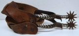 Buermann Star Mark Silver Inlay Cowboy Spurs