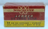 Full Vintage Box Winchester Leader .22 LR Cartridges