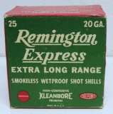 Full Vintage Box Remington Express 20 Ga. 2 3/4