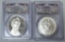 2 2009 Lincoln Bicentennial Commemorative Dollar Slabs PCGS - 1 MS69 and 1 PR69 DCAM