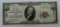 1929 Ten Dollar National Currency Note 