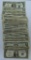 34 Mixed One Dollar Silver Certificates - 1935 Series and 1957 Series