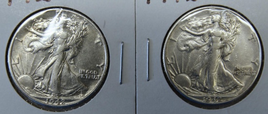 1942 and 1942 D Walking Liberty Half Dollars