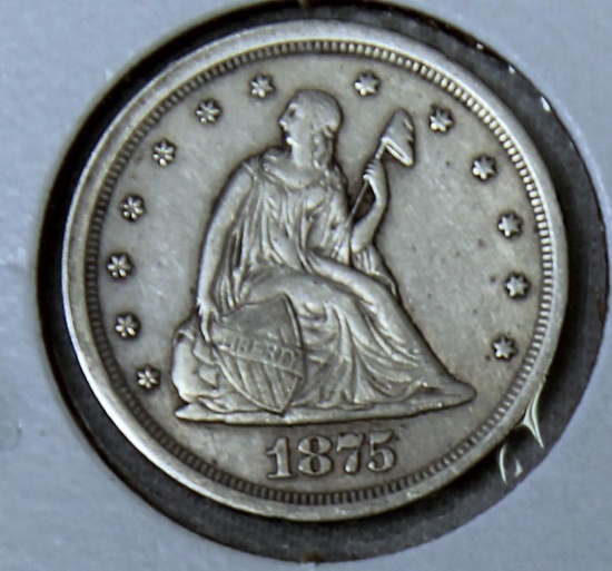 1875 S Seated Liberty Twenty Cent Piece