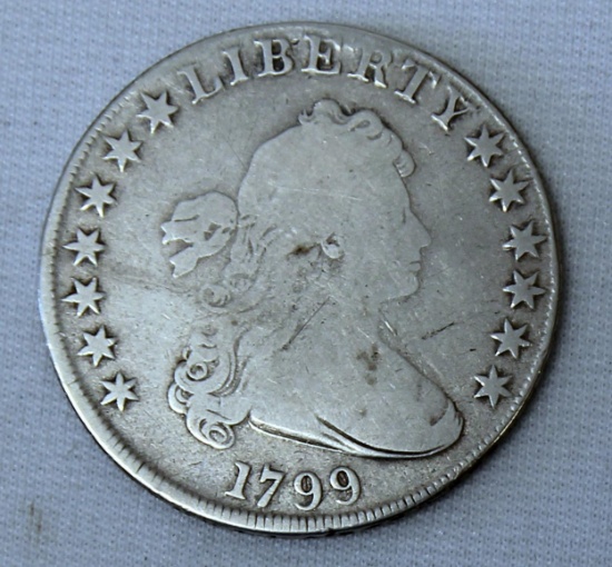 1799 Draped Bust Heraldic Eagle Reverse Dollar