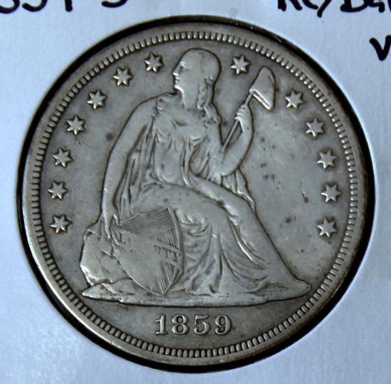 1859 S Seated Liberty Dollar, Key Date