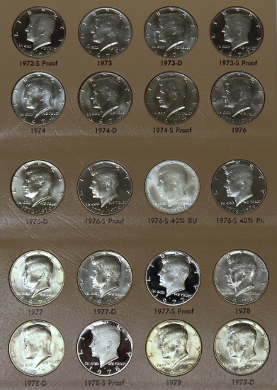 Kennedy Half Dollars 1972 S Proof - 1979 D