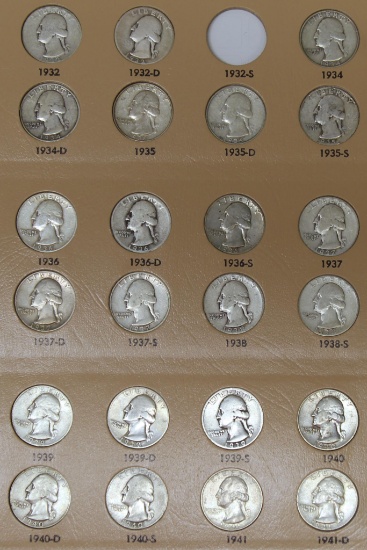 Washington Quarters Book 1932 - 1998 including Proof Only Issues, Missing 1932 S