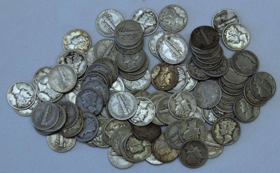 106 90% Silver Mercury and Older Dimes