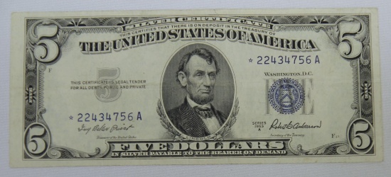 1953 A Five Dollar Silver Certificate Star Note