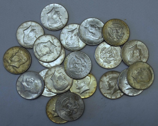 20 90% Silver 1964 Kennedy Half Dollars