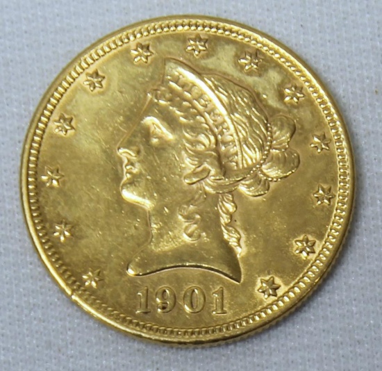 1901 Liberty Head Ten Dollar Gold Coin