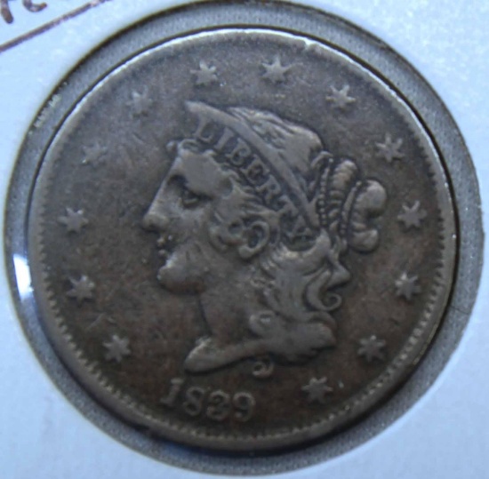1839 Booby Head Large Cent
