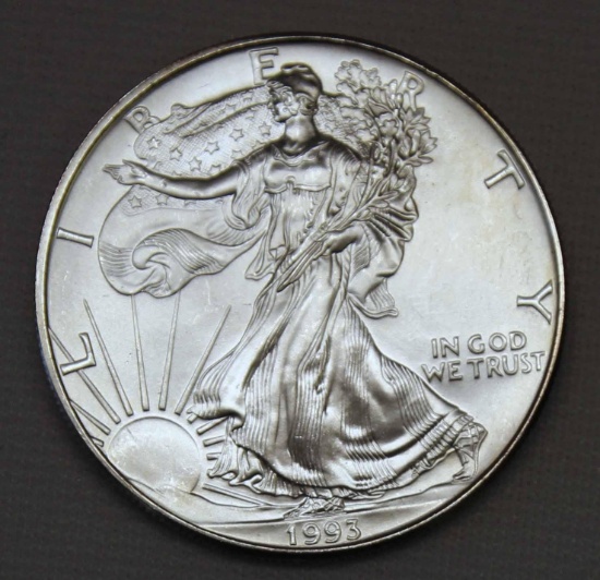 1993 Silver Eagle .999 Silver Bullion