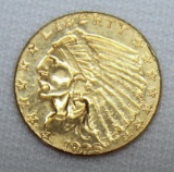 1925 D $2.50 Indian Gold Coin