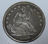 1869 Seated Liberty Half Dollar