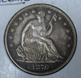 1879 Seated Liberty Half Dollar, Rare Date!