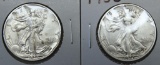 1935 S and 1936 Walking Liberty Half Dollars