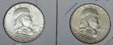 1950 D and 1951 D Franklin Half Dollars