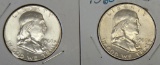 1960 and 1960 D Franklin Half Dollars