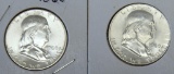 1960 and 1960 D Franklin Half Dollars