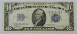 1934 C Ten Dollar Blue Seal Silver Certificate