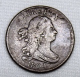 1804 Croslet 4 Stems Draped Bust Half Cent