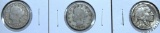 1894, 1896 Liberty Head Nickels and 1938 D Buffalo Nickel