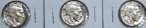 1936, 1937, 1937 Buffalo Nickels