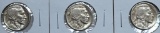 2 1936 S, 1937 D Buffalo Nickels