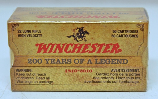 Full Box Winchester Ammunition Oliver Winchester 200 Years of a Legend .22 LR Cartridges