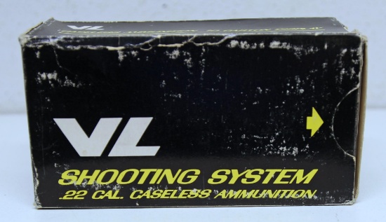 VL Shooting System Made by Daisy and Heddon .22 Cal. Caseless Ammunition Display Carton with 6 Boxes