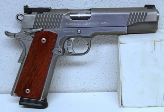 Kimber Classic Stainless Gold Match .45 ACP Semi-Auto Pistol 1 Clip Original Hard Case SN#K038456