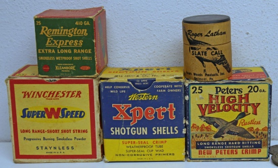 Mixed Lot - Full Vintage Box Winchester Ammunition Super Speed 16 Ga. 2 9/16" 6 Shot, Partial