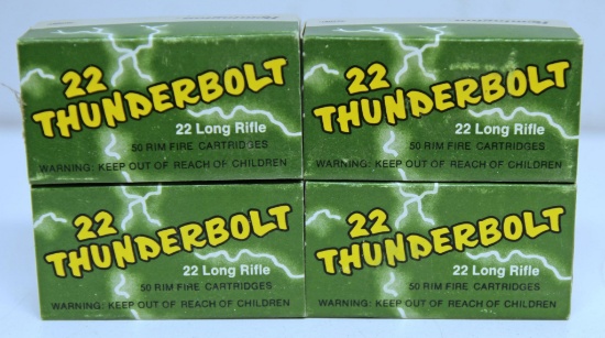 4 Full Boxes Remington Ammunition 22 Thunderbolt .22 LR Cartridges