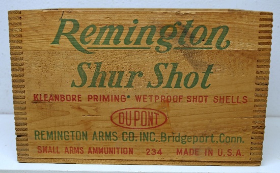 Remington Ammunition Shur Shot 12 Ga. Wooden Shotshell Ammo Box