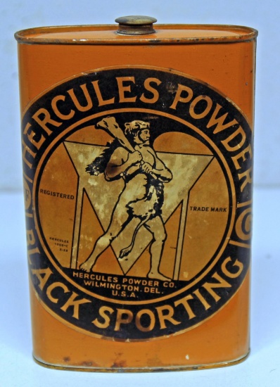 Hercules Black Sporting Powder Tin, Any contents will be emptied prior to shipping