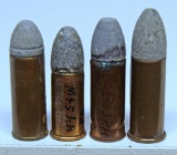 4 .44 Colt Schofield Collector Cartridges - 2 are Inside Primed
