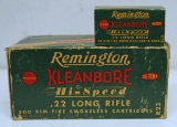 Full Vintage Brick Remington Ammunition Hi-Speed .22 LR Hollow Point Cartridges, Damage to End Flaps