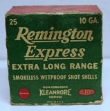 Full Vintage Box Remington Ammunition Express Extra Long Range 10 Ga. 2 7/8