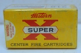 Full Vintage Box Western Super-X Ammunition .218 Bee 46 gr. Open Point Exp. Cartridges