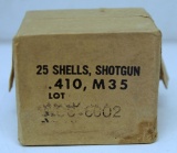 Full Wrapped Vintage Army Lot Box Remington Ammunition .410, M35 Shotgun Shells