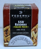 Full Box Federal Ammunition 550 Round Value Pack .22 LR 36 gr. Hollow Point Cartridges