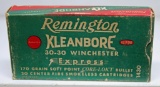 Full Vintage Box Remington Ammunition .30-30 Winchester 170 gr. SP Cartridges