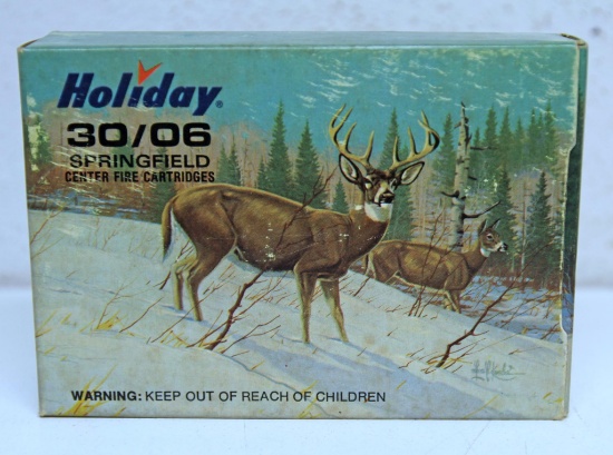 Full Vintage Box Holiday .30-06 Springfield 180 gr. SP Cartridges Ammunition...