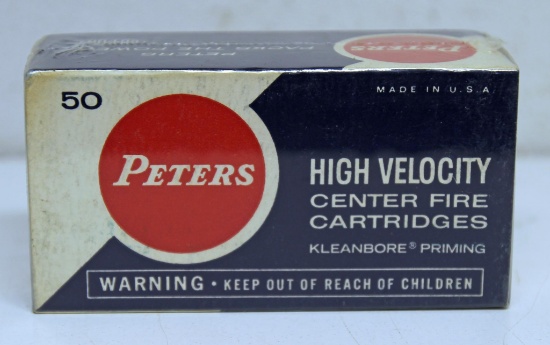 Full Vintage Box Peters .22 Remington "Jet" Mag. 40 gr. SP Cartridges Ammunition...