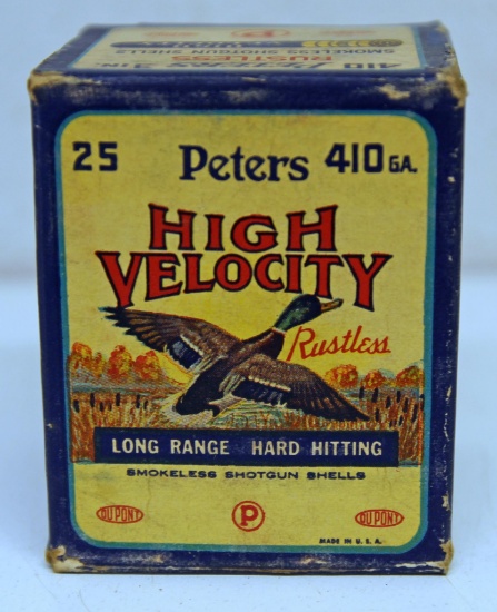 Full Vintage Box Peters High Velocity .410 Ga. 3" Shotshells Ammunition...